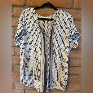 Max Studio Short Sleeve V-Neck Blouse